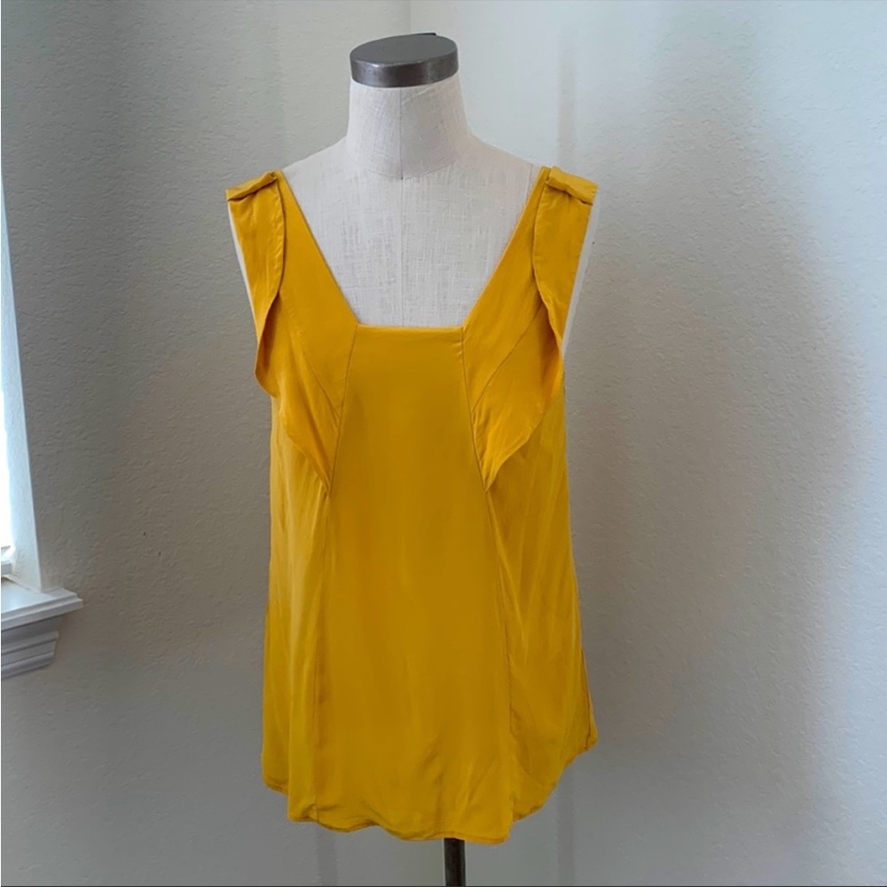 Miu miu gold silk top